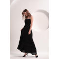 Women's Black Beach Casual Maxi Dress